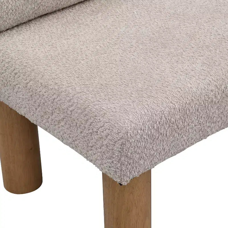 Banc de salle à manger contemporain Christopher Knight Home en bois d'hévéa rembourré avec dossier