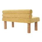 Banc de salle à manger contemporain Christopher Knight Home en bois d'hévéa rembourré avec dossier