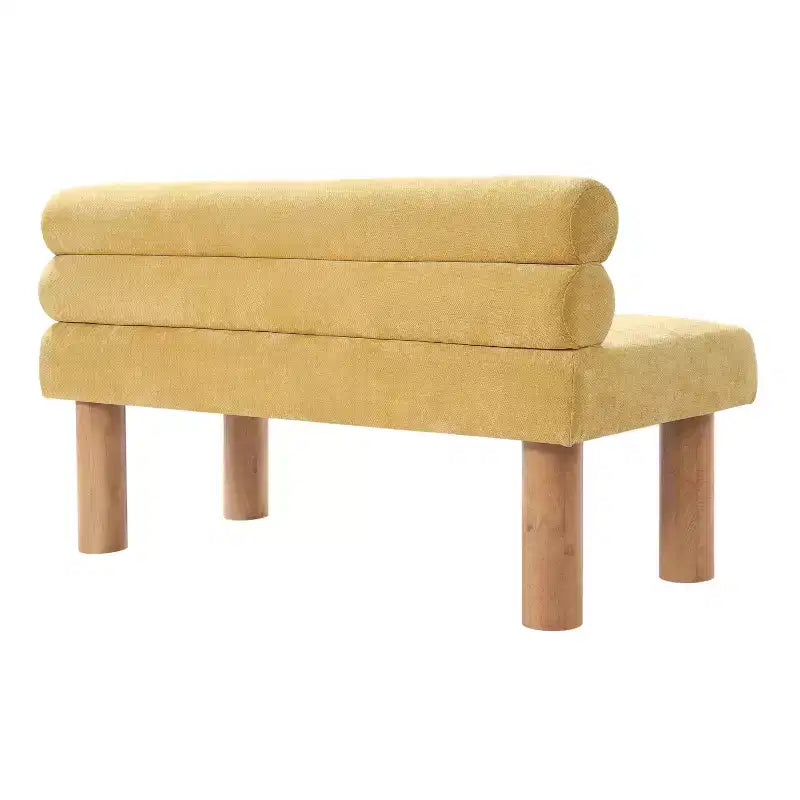 Banc de salle à manger contemporain Christopher Knight Home en bois d'hévéa rembourré avec dossier