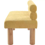 Banc de salle à manger contemporain Christopher Knight Home en bois d'hévéa rembourré avec dossier