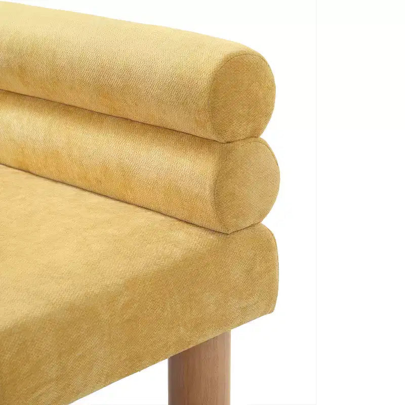 Banc de salle à manger contemporain Christopher Knight Home en bois d'hévéa rembourré avec dossier