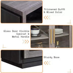 AMERLIFE Buffet de cuisine, meuble d'appoint bicolore