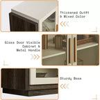 AMERLIFE Buffet de cuisine, meuble d'appoint bicolore