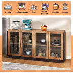 AMERLIFE Buffet de cuisine, meuble d'appoint bicolore