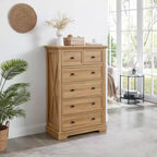 Commode à 6 tiroirs, Armoire de rangement haute à 6 tiroirs, Organisateur de placard pour vêtements, Armoire à 6 tiroirs pour salon