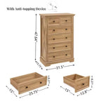 Commode à 6 tiroirs, Armoire de rangement haute à 6 tiroirs, Organisateur de placard pour vêtements, Armoire à 6 tiroirs pour salon
