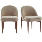 Chaises de salle à manger en fer et chenille moderne Carew Christopher Knight Home (Lot de 2)
