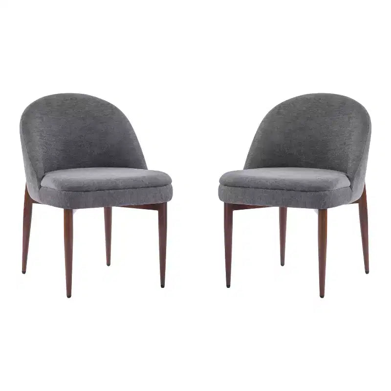 Chaises de salle à manger en fer et chenille moderne Carew Christopher Knight Home (Lot de 2)