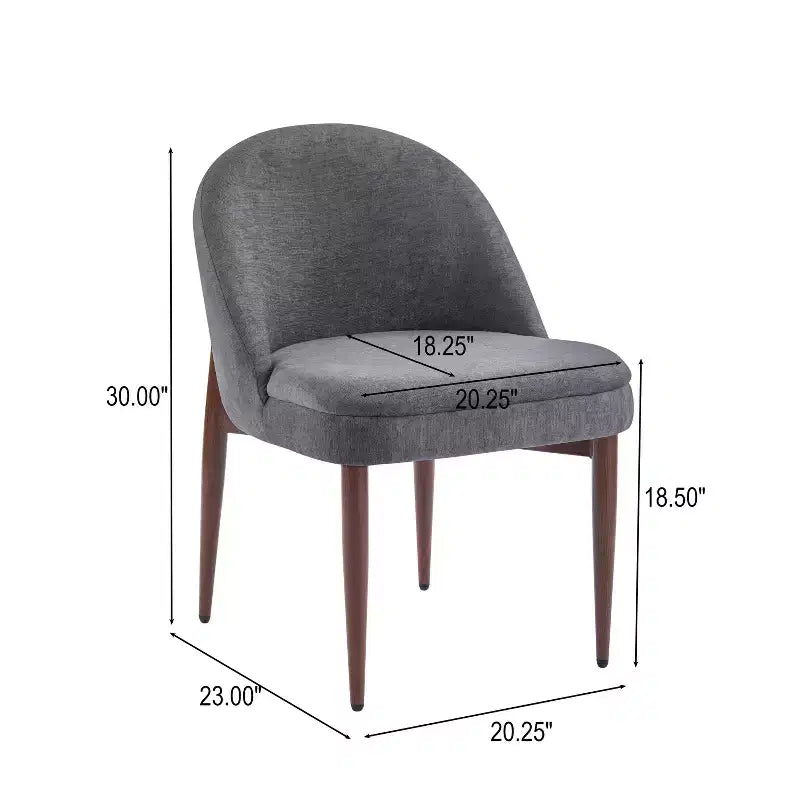 Chaises de salle à manger en fer et chenille moderne Carew Christopher Knight Home (Lot de 2)
