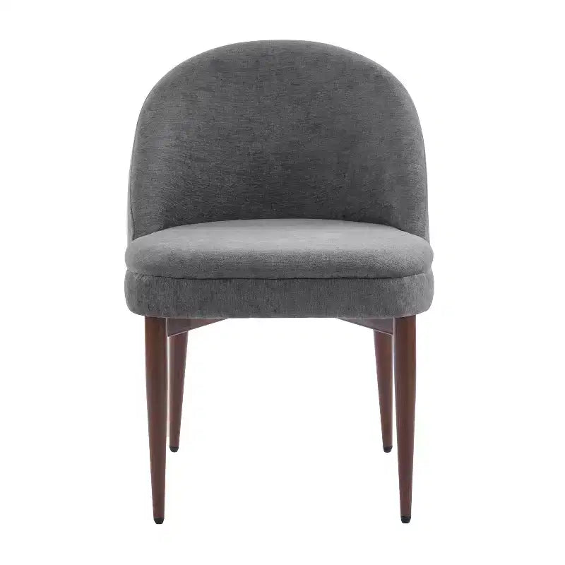 Chaises de salle à manger en fer et chenille moderne Carew Christopher Knight Home (Lot de 2)