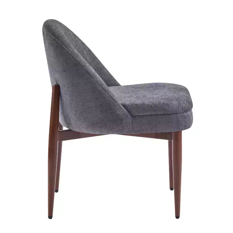Chaises de salle à manger en fer et chenille moderne Carew Christopher Knight Home (Lot de 2)
