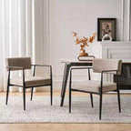 Christopher Knight Home Behrens Chaises de salle à manger rembourrées de style moderne du milieu du siècle (Lot de 2)