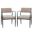 Christopher Knight Home Behrens Chaises de salle à manger rembourrées de style moderne du milieu du siècle (Lot de 2)