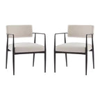 Christopher Knight Home Behrens Chaises de salle à manger rembourrées de style moderne du milieu du siècle (Lot de 2)