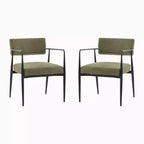Christopher Knight Home Behrens Chaises de salle à manger rembourrées de style moderne du milieu du siècle (Lot de 2)