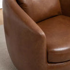 Fauteuil de club pivotant moderne en similicuir Orenza de Roundhill Furniture