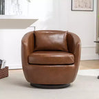 Fauteuil de club pivotant moderne en similicuir Orenza de Roundhill Furniture