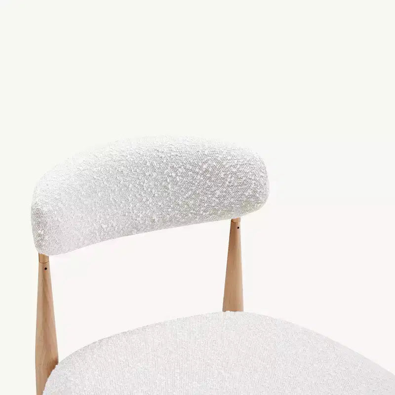 Lot de 2 tabourets de bar sans accoudoirs Boucle, avec pieds en métal imitation bois pour cuisine, salon, restaurant, café - Morden Fort