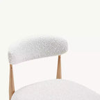 Lot de 2 tabourets de bar sans accoudoirs Boucle, avec pieds en métal imitation bois pour cuisine, salon, restaurant, café - Morden Fort