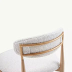 Lot de 2 tabourets de bar sans accoudoirs Boucle, avec pieds en métal imitation bois pour cuisine, salon, restaurant, café - Morden Fort