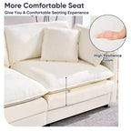 Canapé modulable surdimensionné Mjkone de 335 cm, en forme de U avec 2 poufs, canapé profond 6 places en tissu chenille