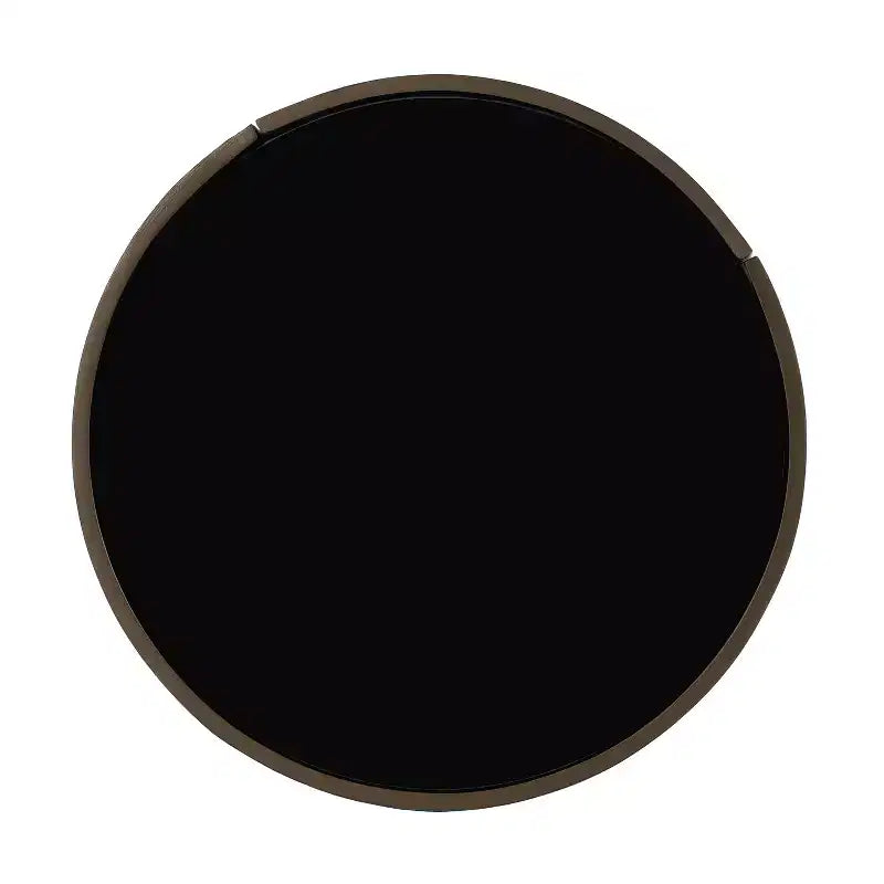 Table d'appoint ronde moderne Christopher Knight Home Bernie avec plateau en verre trempé et deux tiroirs