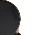 Table d'appoint ronde moderne Christopher Knight Home Bernie avec plateau en verre trempé et deux tiroirs