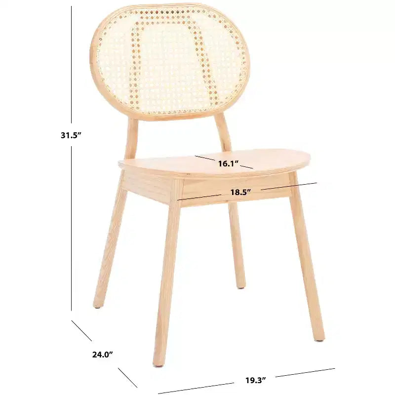 Chaise de salle à manger Kristianna en rotin (Lot de 2) - SFV4127 - Naturel - Safavieh Couture