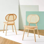 Chaise de salle à manger Kristianna en rotin (Lot de 2) - SFV4127 - Naturel - Safavieh Couture