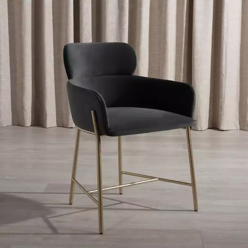 Chaise de salle à manger en velours Charlize - SFV4757 - Safavieh Couture