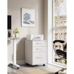 Meuble de Classement Pré-Assemblé avec Serrure, Rangement de Bureau pour Documents A4/Légal/Lettre, 17,7x14,4x23,6 Pouces