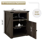 MUUEGM 24 Table d'appoint de ferme | Table de chevet avec station de charge, porte et étagère de rangement