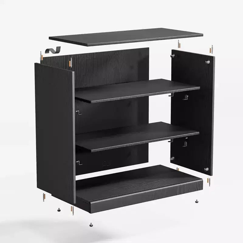 Buffet d'appoint en bois 36*31*16, meuble de rangement avec étagères réglables pour cuisine, chambre, salon, salle à manger