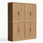 Buffet d'appoint en bois noir 67x31x16, organisateur de rangement avec étagères réglables et portes vitrées pour cuisine, chambre, salon/salle à manger