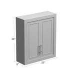 Armoire murale de salle de bain ou de cuisine, armoire à pharmacie au-dessus des toilettes, meuble de rangement de buanderie avec portes et étagères, blanc