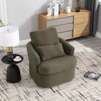 Fauteuil pivotant à 360 degrés Okak Modern Cushion pour chambre à coucher, fauteuil d'appoint confortable pour salon, appartement