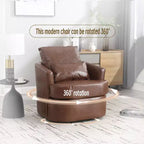 Fauteuil pivotant à 360 degrés Okak Modern Cushion pour chambre à coucher, fauteuil d'appoint confortable pour salon, appartement