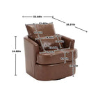 Fauteuil pivotant à 360 degrés Okak Modern Cushion pour chambre à coucher, fauteuil d'appoint confortable pour salon, appartement