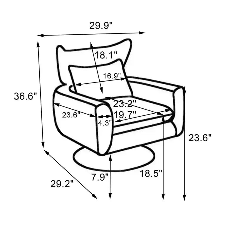 Fauteuil pivotant Okak 360°, fauteuil classique du milieu du siècle avec base en métal doré pour salon