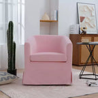 Fauteuil pivotant moderne Okak, 69,5 cm de large, fauteuil rembourré pour salon, chambre à coucher