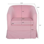 Fauteuil pivotant moderne Okak, 69,5 cm de large, fauteuil rembourré pour salon, chambre à coucher