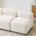 Christopher Knight Home Fermin 78 Canapé d'angle modulable moderne 3 places à dossier rond