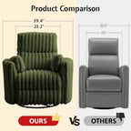 Fauteuil inclinable électrique de crèche AMERLIFE, planeur à bascule pivotant électrique avec USB et Type-C, fauteuil avec 2 oreillers, canapé inclinable pour la maison