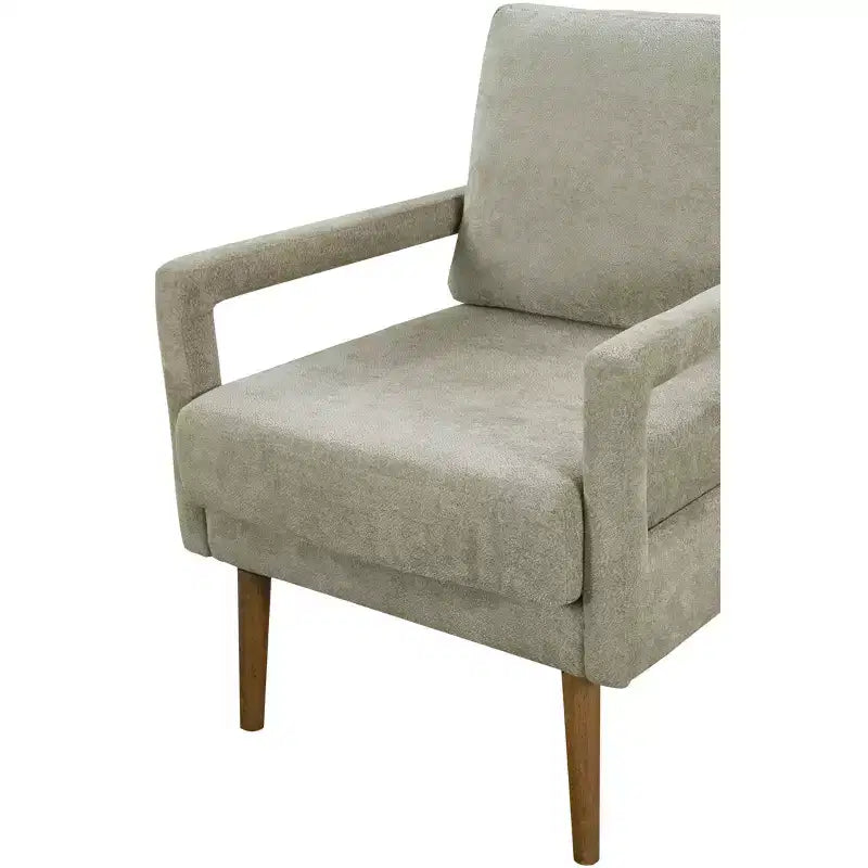 Lot de 2 chaises d'appoint Okak modernes du milieu du siècle, avec pieds en bois, coussin moelleux pour salon et chambre à coucher