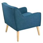 Fauteuils d'appoint modernes Okak du milieu du siècle pour chambre à coucher, fauteuil d'appoint en tissu capitonné avec pieds en bois massif pour salon