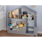 Étagère à Livres Whizmax à 2 Niveaux pour Enfants - Organisateur de Rangement de Jouets en Bois avec Lumière à Détecteur de Mouvement, Porte-Livres pour Chambre, Salle de Classe et Salle de Jeux