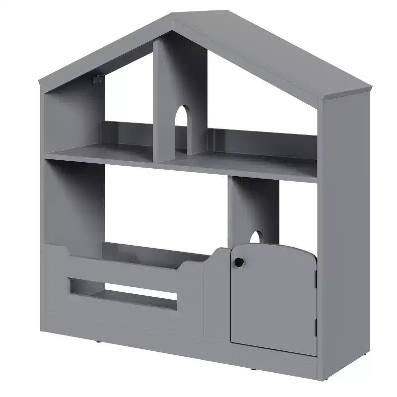 Étagère à Livres Whizmax à 2 Niveaux pour Enfants - Organisateur de Rangement de Jouets en Bois avec Lumière à Détecteur de Mouvement, Porte-Livres pour Chambre, Salle de Classe et Salle de Jeux
