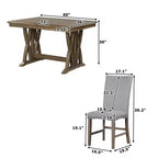 Ensemble de salle à manger 7 pièces Whisen avec chaises rembourrées et plateau à rallonge de 30,5 cm