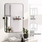 Miroir rectangulaire psyché encadré en métal noir 69x30