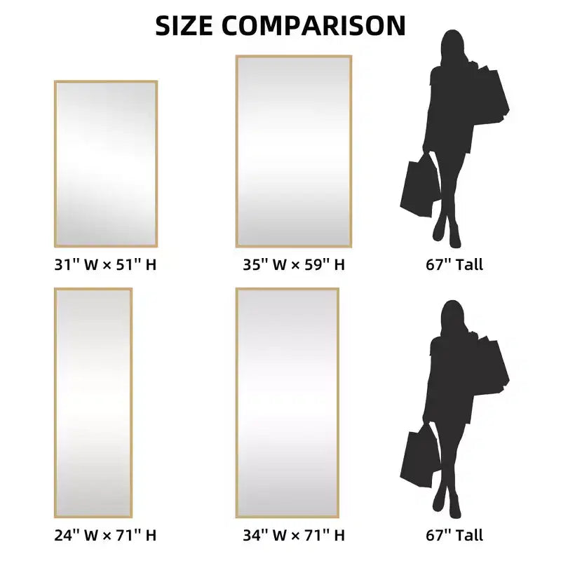 Miroir rectangulaire noir 69x30 en pied avec cadre métallique et carreaux, idéal pour salle de bain, chambre, entrée, salon